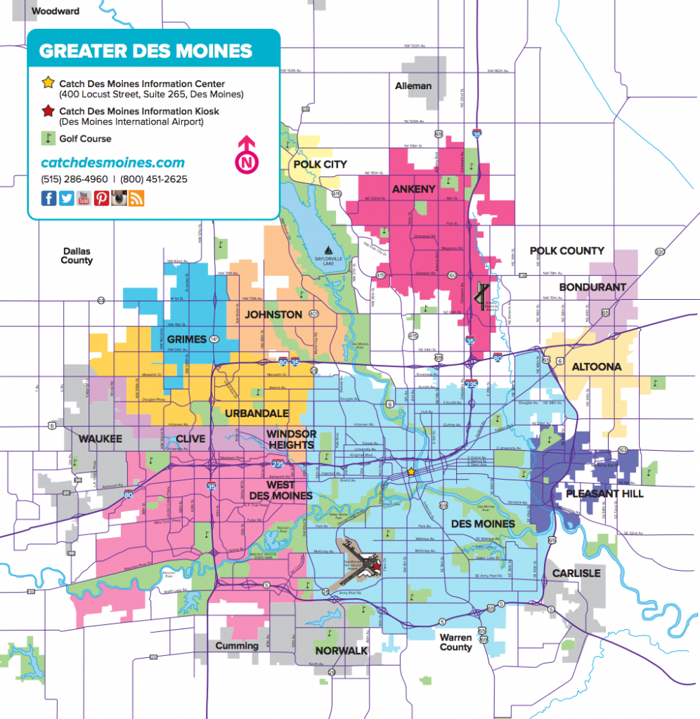 Des Moines Maps | Downtown Map, Trails Map &amp;amp; More - Printable Map Of Des Moines Iowa