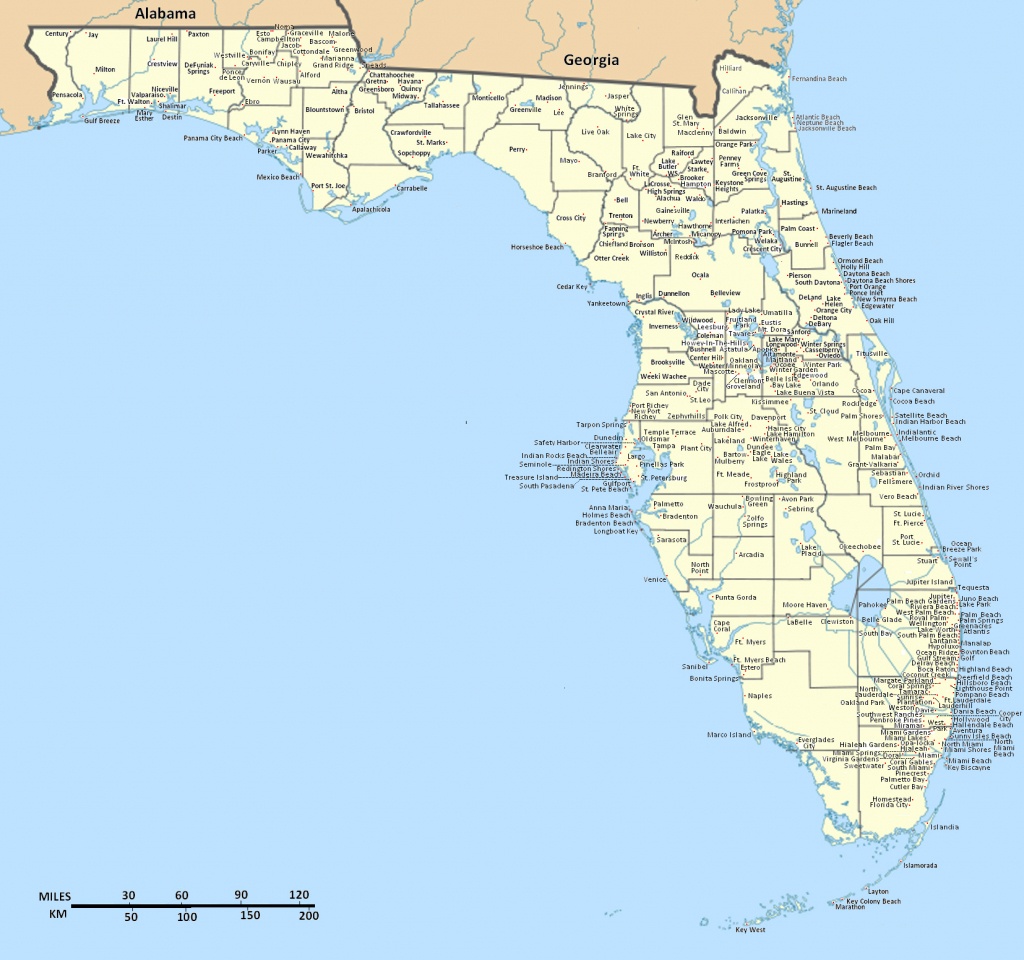 Detailed Florida State Map With Cities. Florida State Detailed Map - Where Is Panama City Florida On The Map