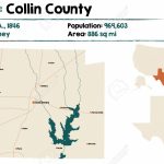 Detailed Map Of Collin County In Texas, Usa. Royalty Free Cliparts   Collin County Texas Map