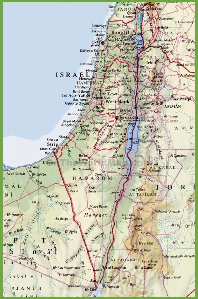 Detailed Map Of Israel With Cities - Free Printable Map Of Israel