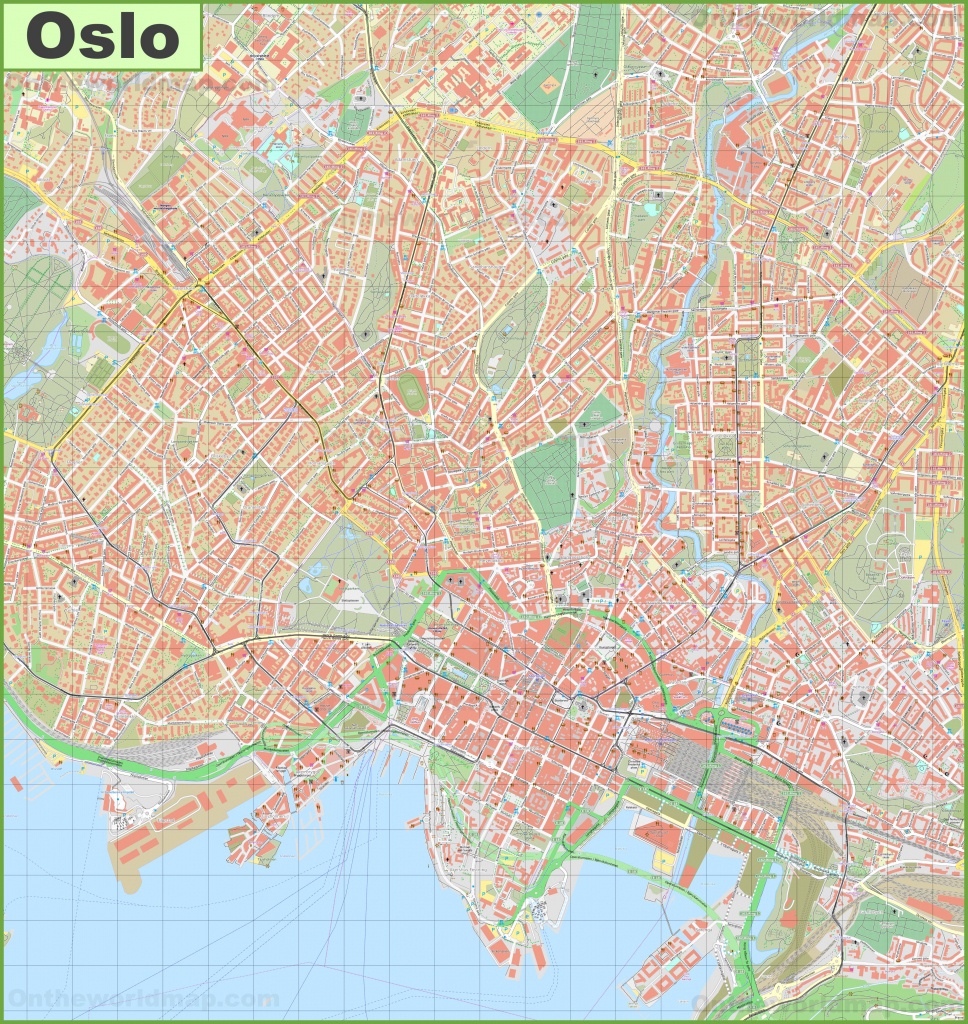 Detailed Map Of Oslo - Printable Map Of Oslo Norway