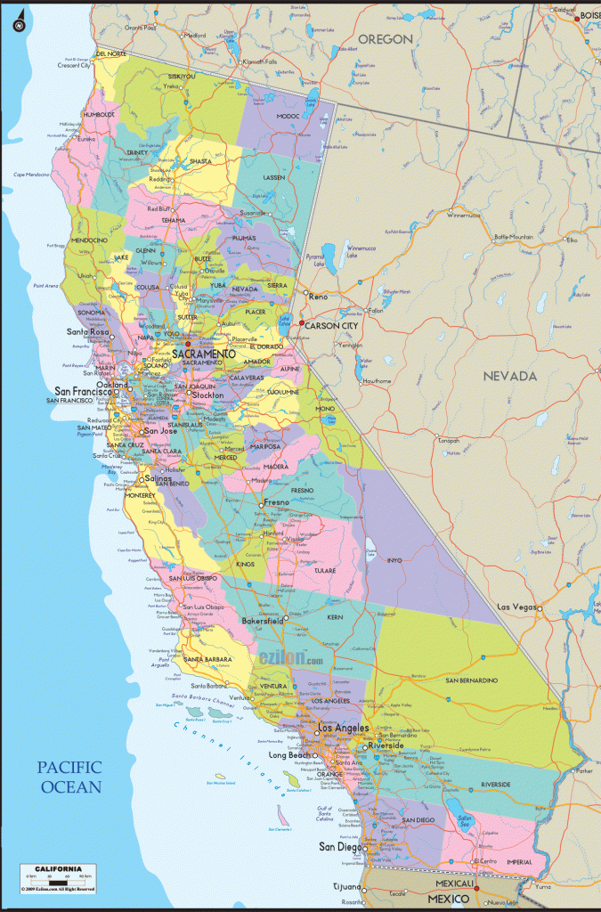 Detailed Map California