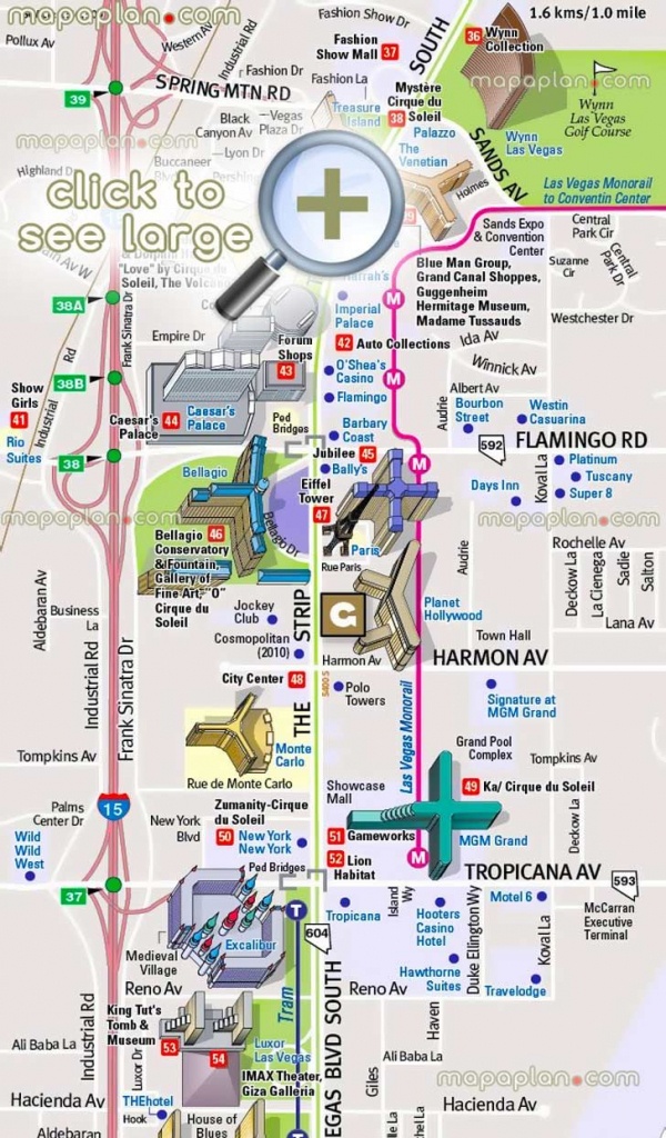 Printable Las Vegas Strip Map 2017