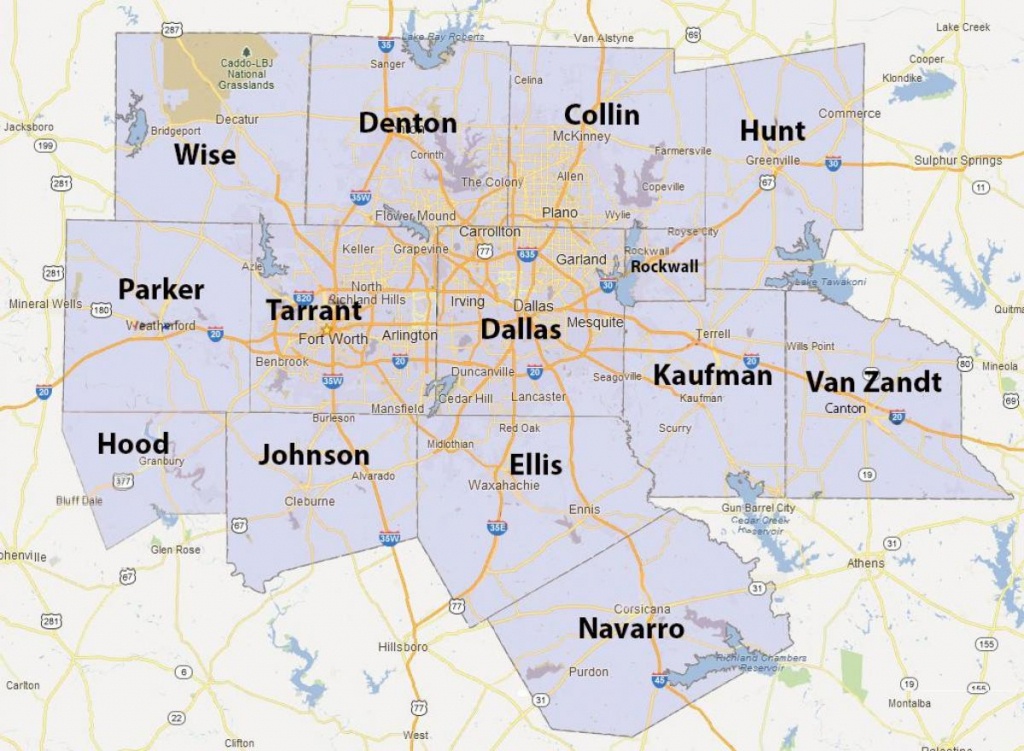 Dfw County Map - Fort Worth County Map (Texas - Usa) - Where Is Fort Worth Texas On A Map