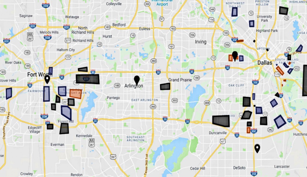Dfw Map: Dallas Gangs And Hoods / Fort Worth Gangs And Hoods - Google Maps Fort Worth Texas