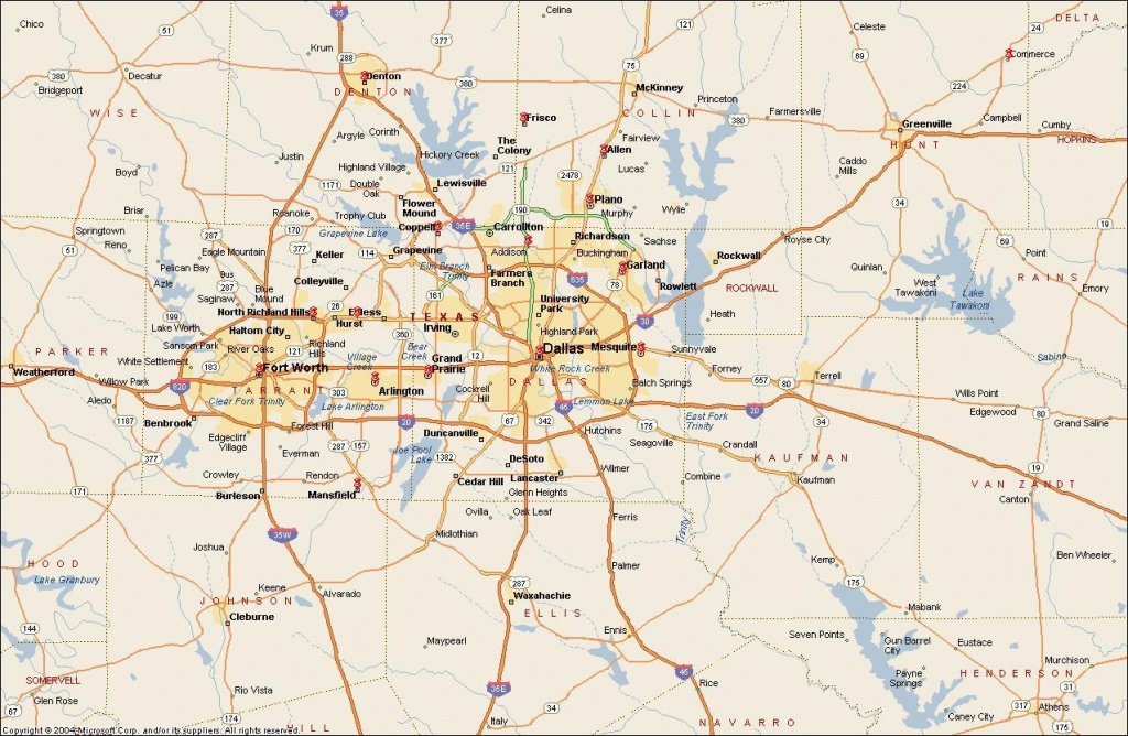 Dfw Metroplex Map - Map Of Dfw Metroplex Area (Texas - Usa) - Printable Area Maps
