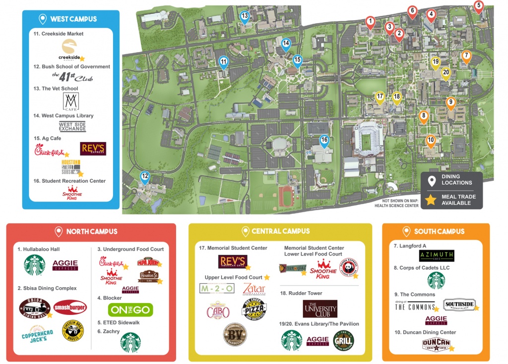 Dine On Campus At Texas A&amp;amp;m University - Texas A&amp;amp;amp;m Map