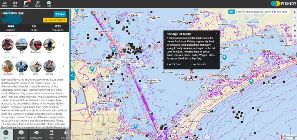 Discover Fishing Hot Spots On Galveston Bay! | Texas Fishing Spots - Texas Fishing Hot Spots Maps