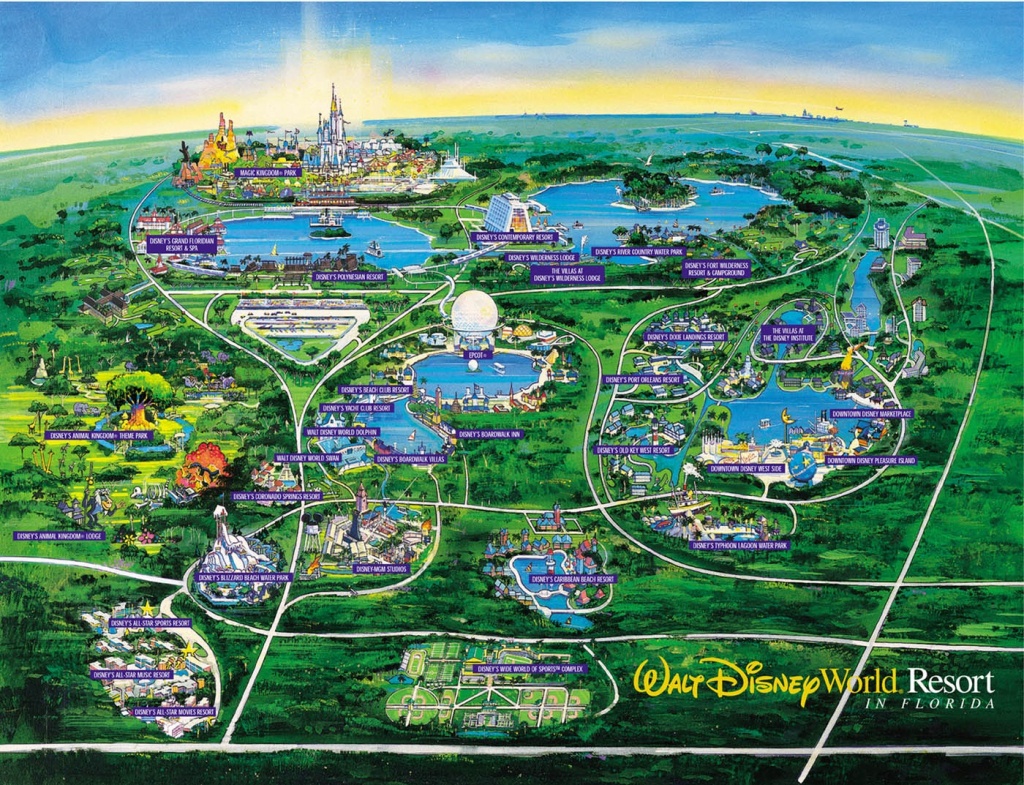 Disney World Map - Orlando • Mappery - Map Of Disney World In Florida