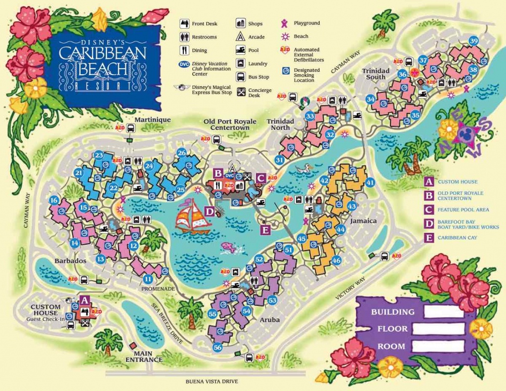 Disney World Maps For Each Resort - Florida Resorts Map