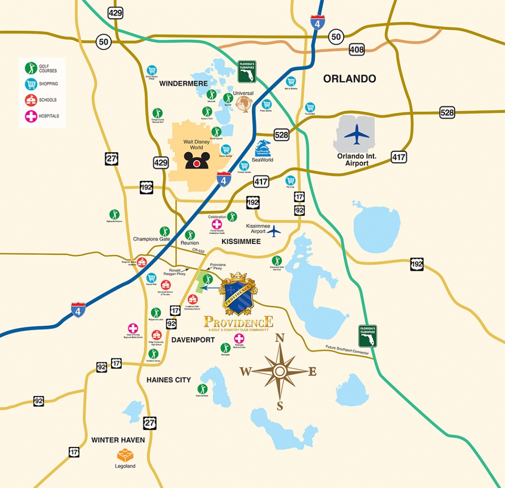Disney World Vacation Community - New Homes Near Orlando - Orlando Florida Location On Map