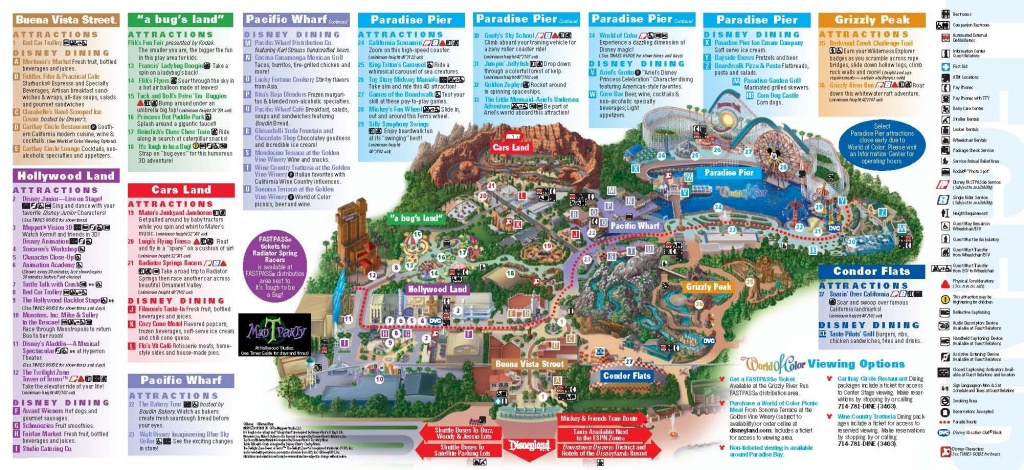 Disneyland California Adventure Park Map | Park Maps Disneyland Park - Printable Disneyland Park Map