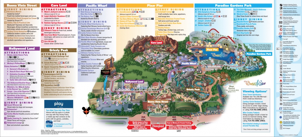 Disneyland Park Map In California, Map Of Disneyland - Printable California Adventure Map