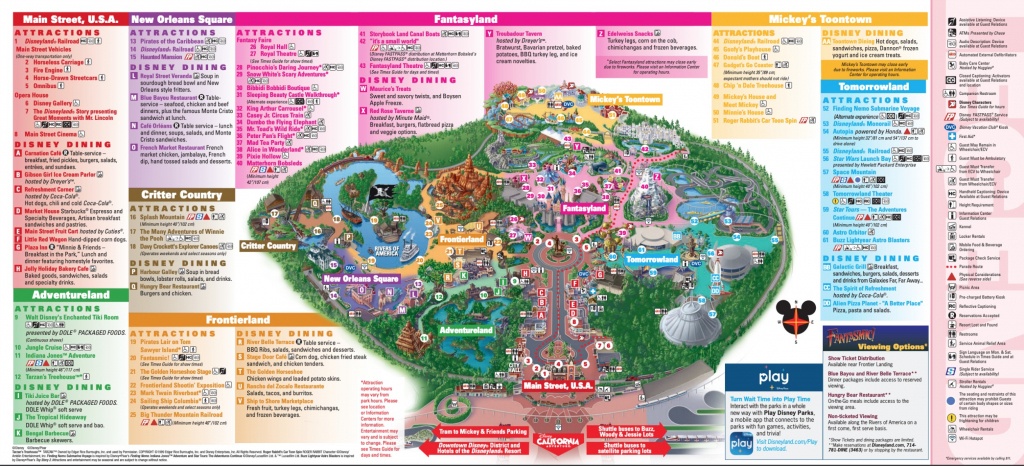 Disneyland Theme Parks, Disneyland Park California Adventure - Southern California Theme Parks Map