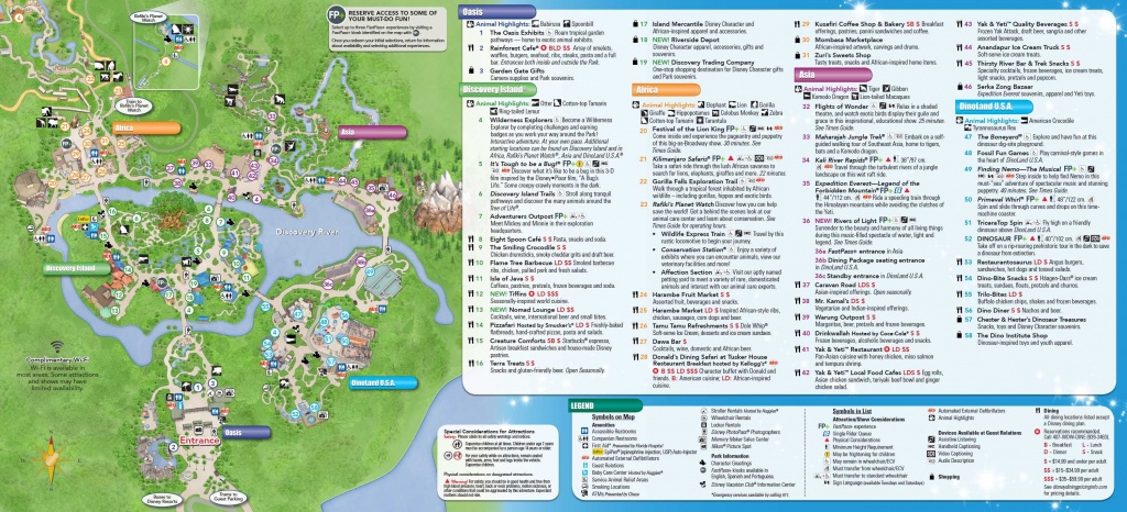 Disney&amp;#039;s Animal Kingdom Map Theme Park Map | Disney Trip ✈ June - Disney World Florida Map 2018