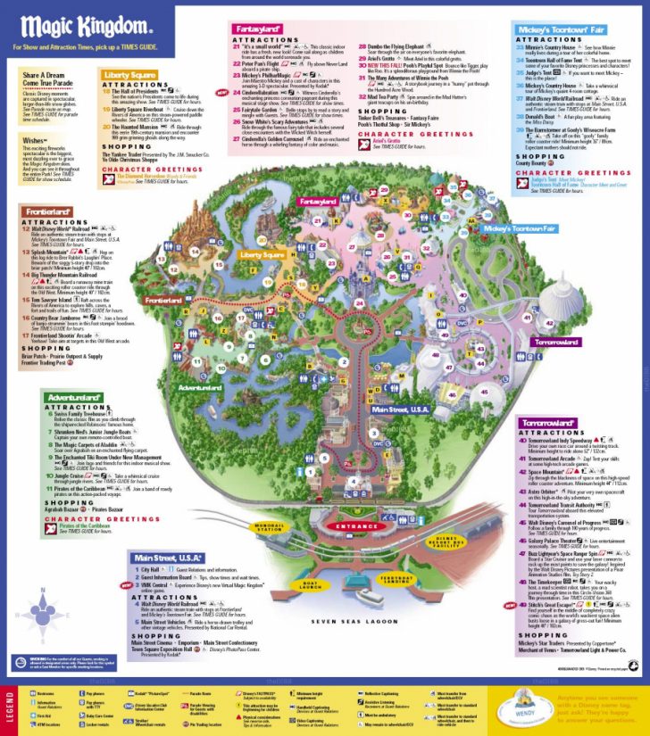 Magic Kingdom Orlando Florida Map