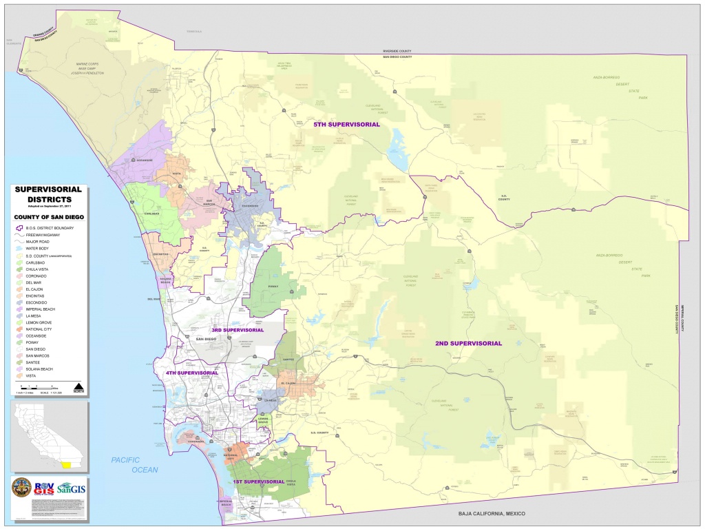 District Maps - San Diego County Zip Code Map Printable