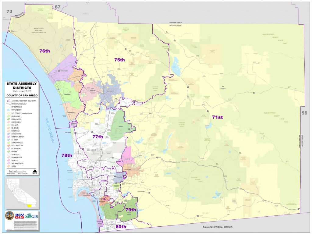 District Maps - San Diego County Zip Code Map Printable