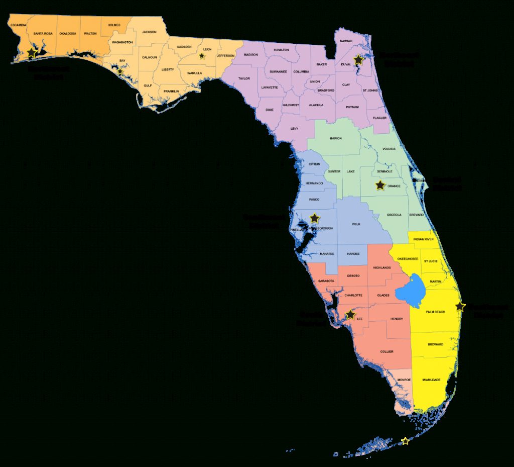 Districts  Florida Department Of Environmental Protection - Florida District 6 Map  Printable Maps