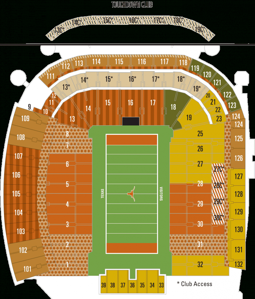 Dkr Seating Chart U T Football Stadium Anta Expocoaching Co Vdih0Zb - University Of Texas Football Stadium Map