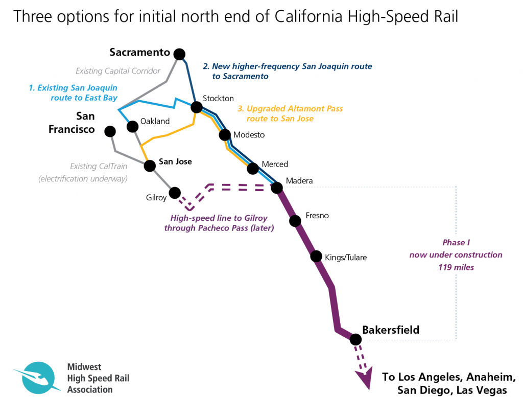 Does California Have More Options Than It Realizes For First High - California High Speed Rail Map
