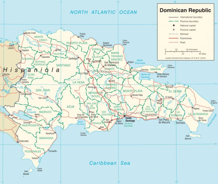 Free Printable Map Of Dominican Republic