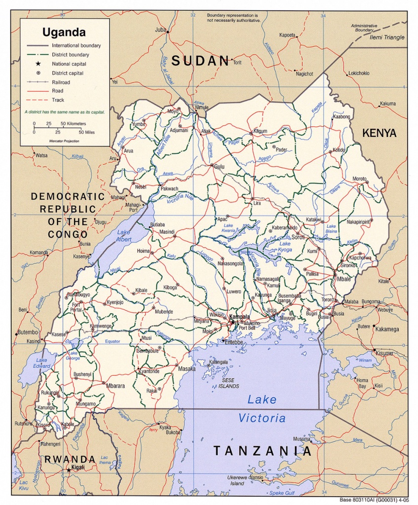 Download Free Uganda Maps - Printable Map Of Uganda
