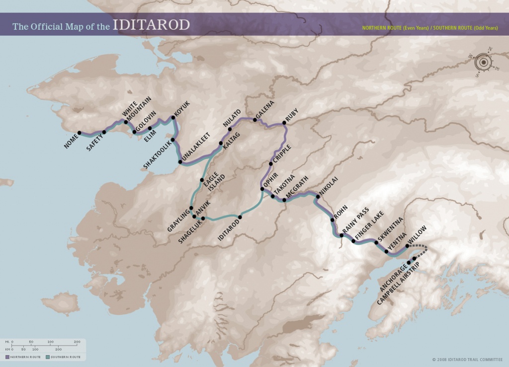 Download, Print, And Use These Maps With Students. – Iditarod - Printable Iditarod Trail Map