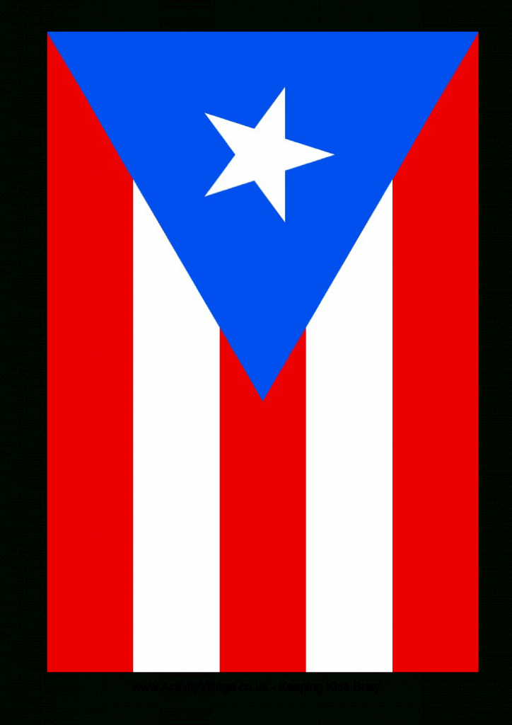 Download This Free Printable Puerto Rico Template A4 Flag, A5 Flag - Printable Map Of Puerto Rico For Kids
