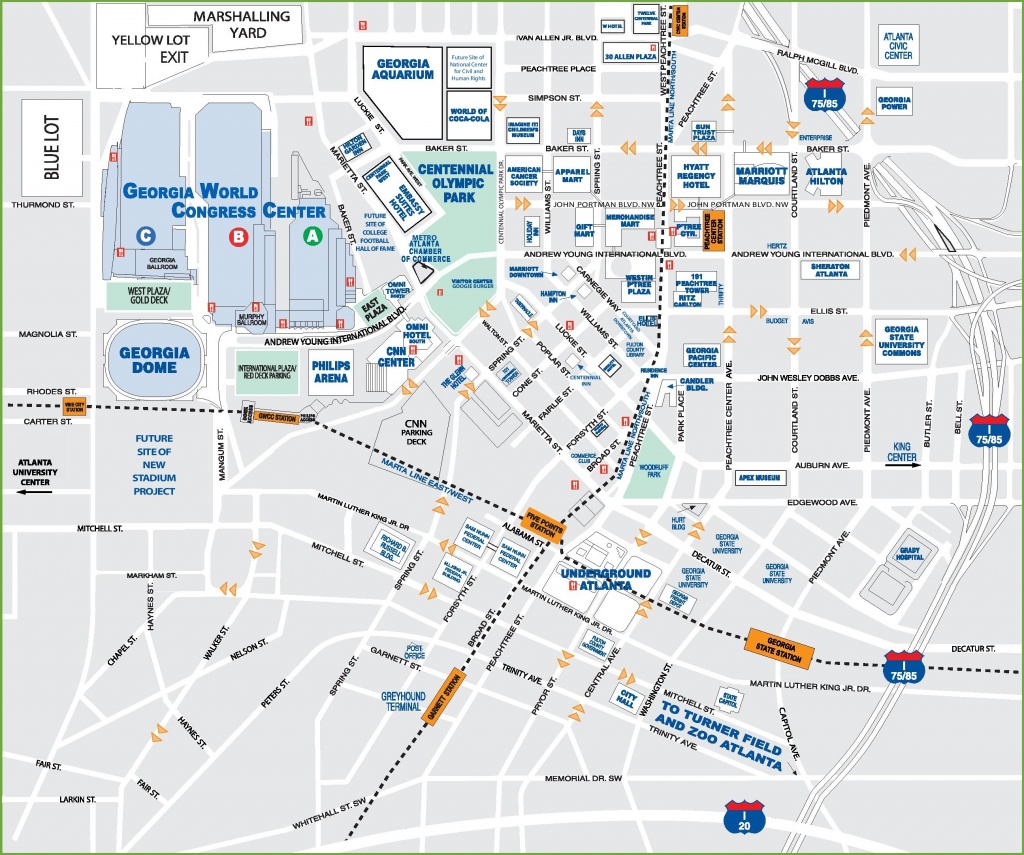 Downtown Atlanta Tourist Map Printable Map Of Columbus Ga 