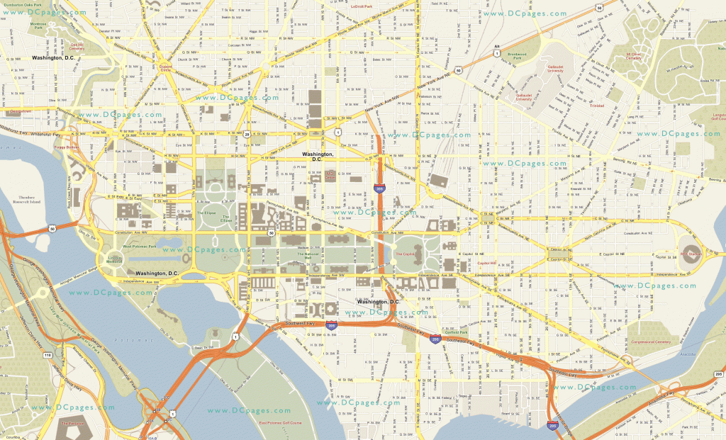 Downtown Washington Dc Map And Travel Information | Download Free - Map Of Downtown Washington Dc Printable