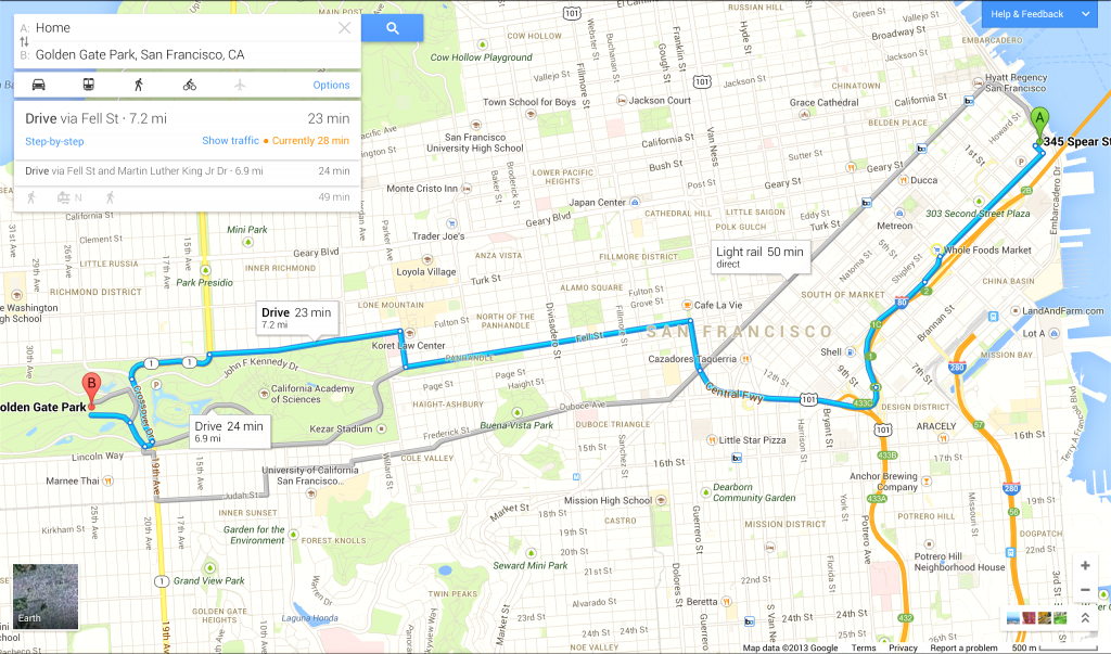 Driving Directions On Google Map - Capitalsource - Printable Driving Directions Map