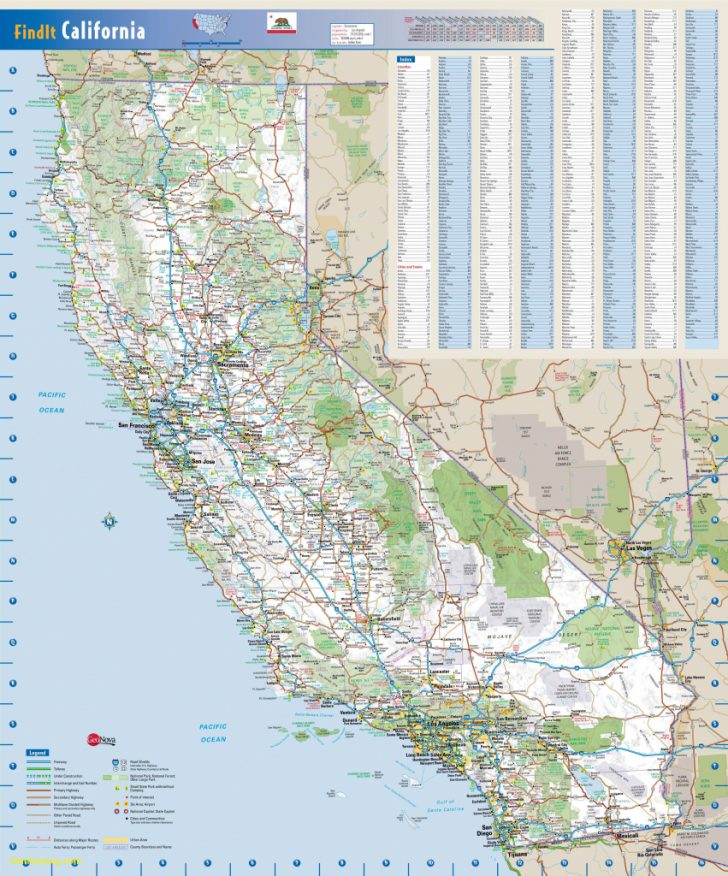 Printable Road Map Of California