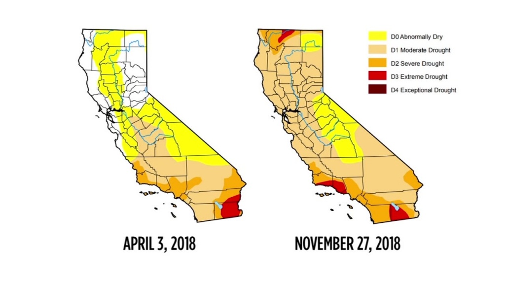 Drought Map Shows Recent Storm Has Not Helped Conditions In - California Drought Map 2017