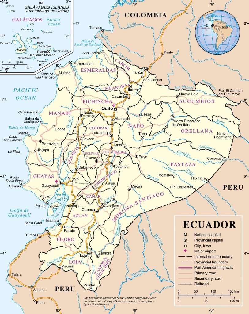 Ecuador Maps | Maps Of Ecuador - Printable Map Of Ecuador