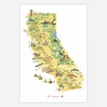 Edward Juan   State Of California At Buyolympia   California Map Art