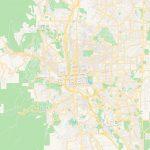 Empty Vector Map Of Colorado Springs, Colorado, Usa | Hebstreits   Printable Road Map Of Colorado