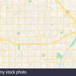 Empty Vector Map Of Garden Grove, California, Usa, Printable Road   Where Is Garden Grove California On The Map