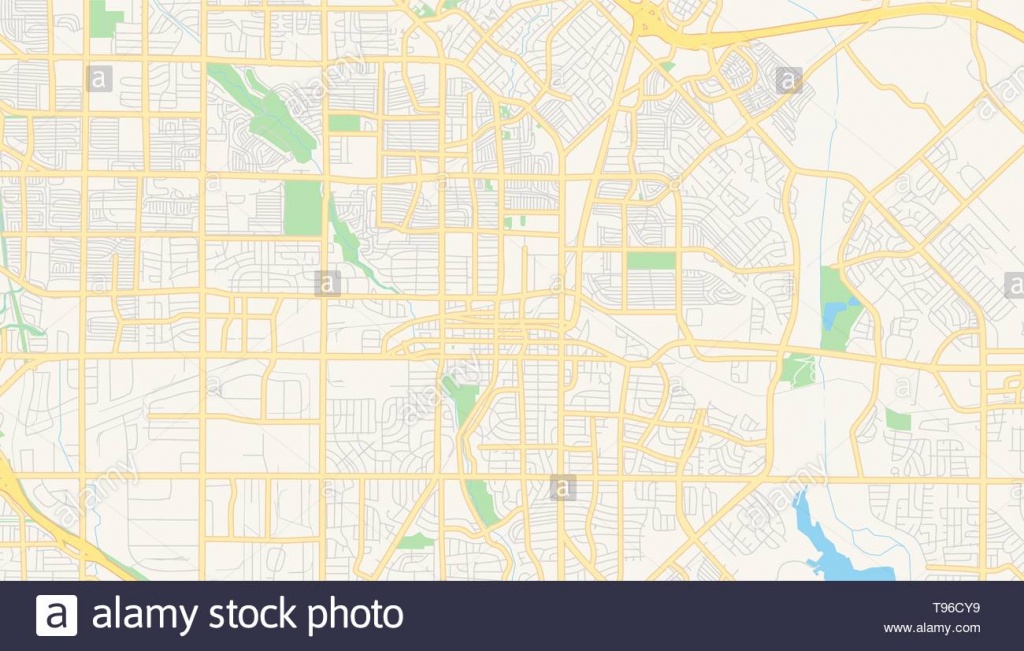 Empty Vector Map Of Garland, Texas, Usa, Printable Road Map Created - Garland Texas Map