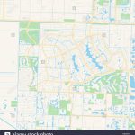 Empty Vector Map Of Wellington, Florida, Usa, Printable Road Map   Wellington Florida Map