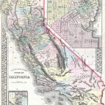 English: A Beautiful Example Of S. A. Mitchell Jr.'s 1872 Map Of   Map Of Mid California