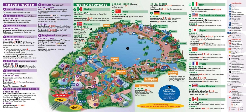 Epcot | Landscape | Epcot Map, Disney Map, Disney World Map - Epcot Park Map Printable
