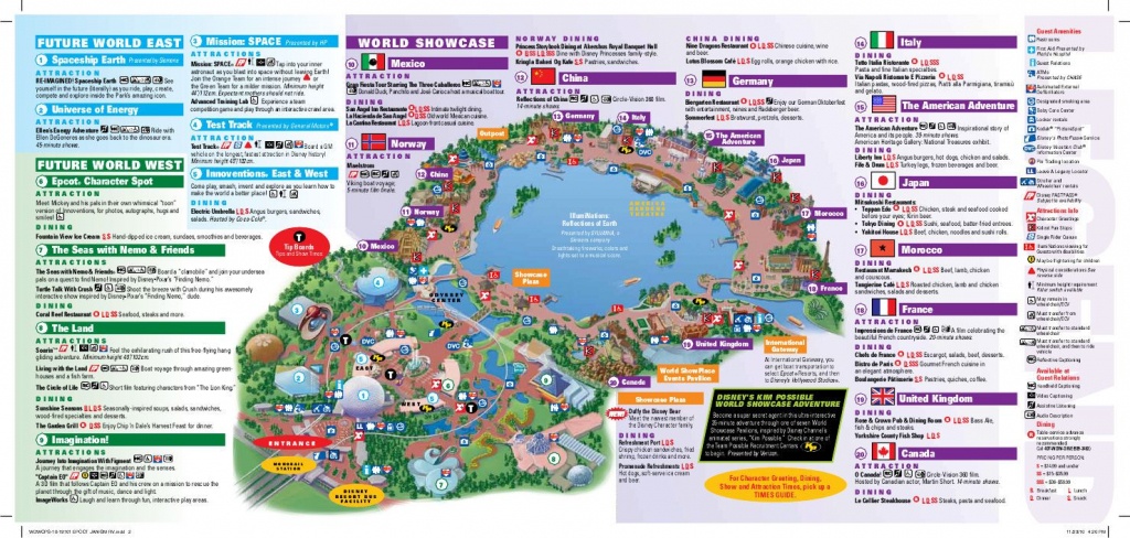 Epcot Map | Wdw -- Epcot | Disney World Map, Epcot Map, Disney Map - Epcot Park Map Printable