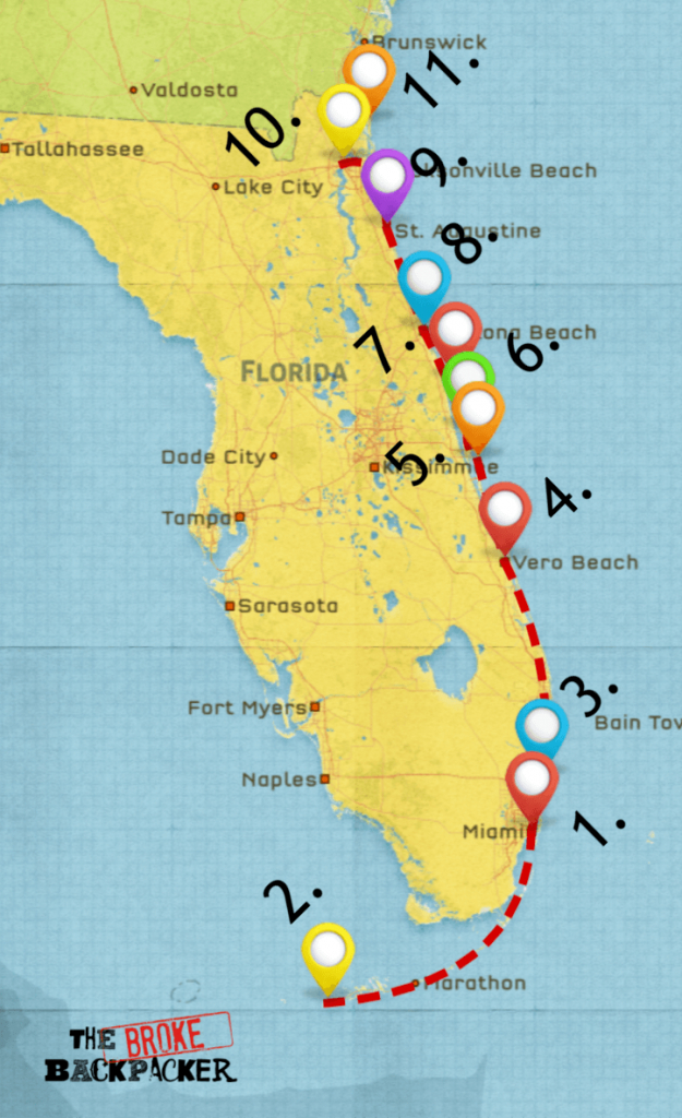 Epic Florida Road Trip Guide For July 2019 - Wisconsin To Florida Road Trip Map