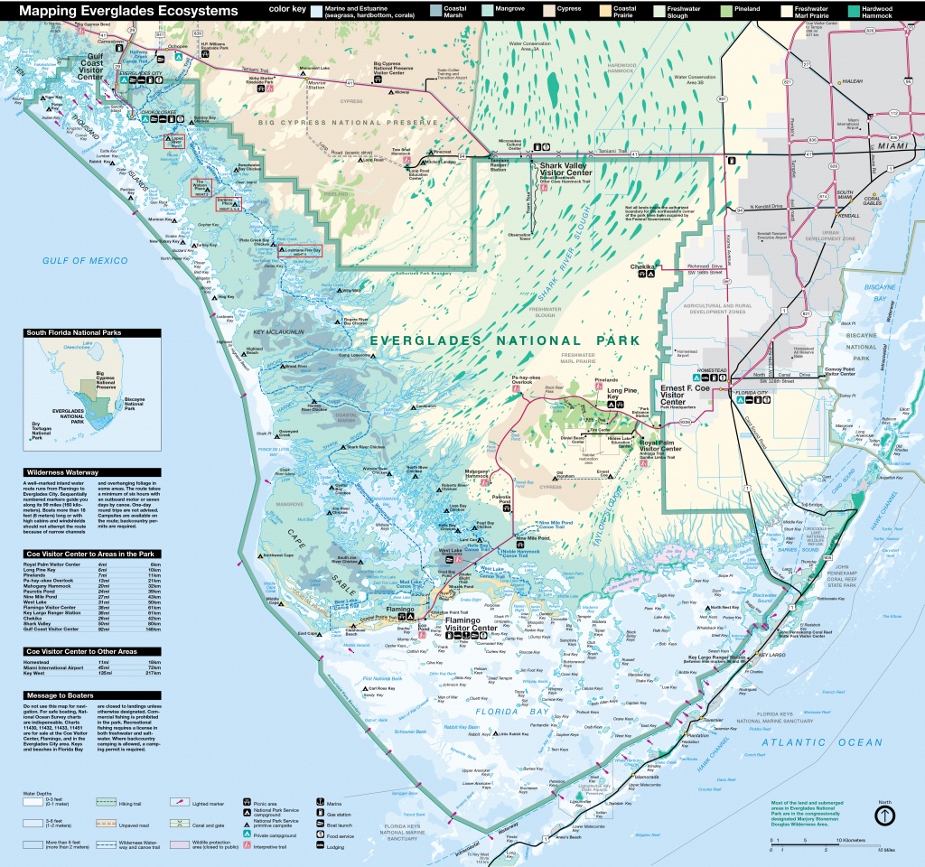 Everglades National Park | Park Map | - Map Of Florida Showing The Everglades