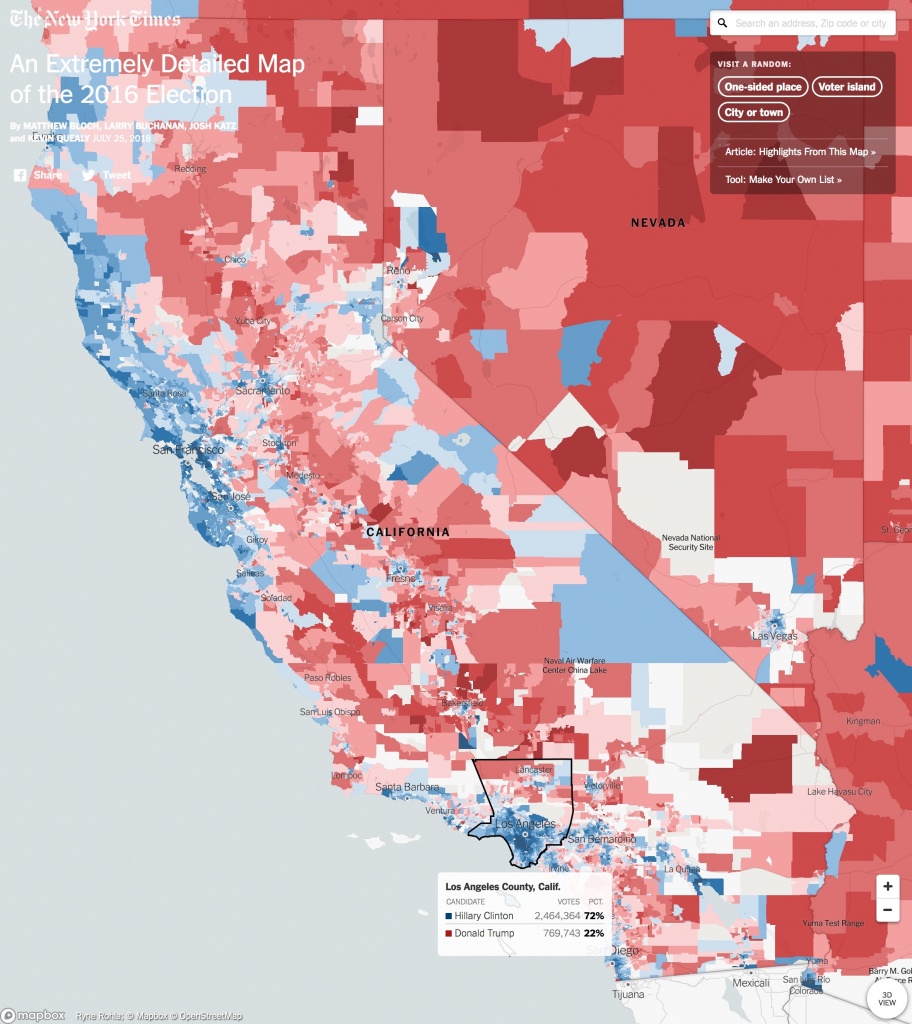 Extremely Detailed Interactive Map Of The 2016 Election From - California Voting Precinct Map