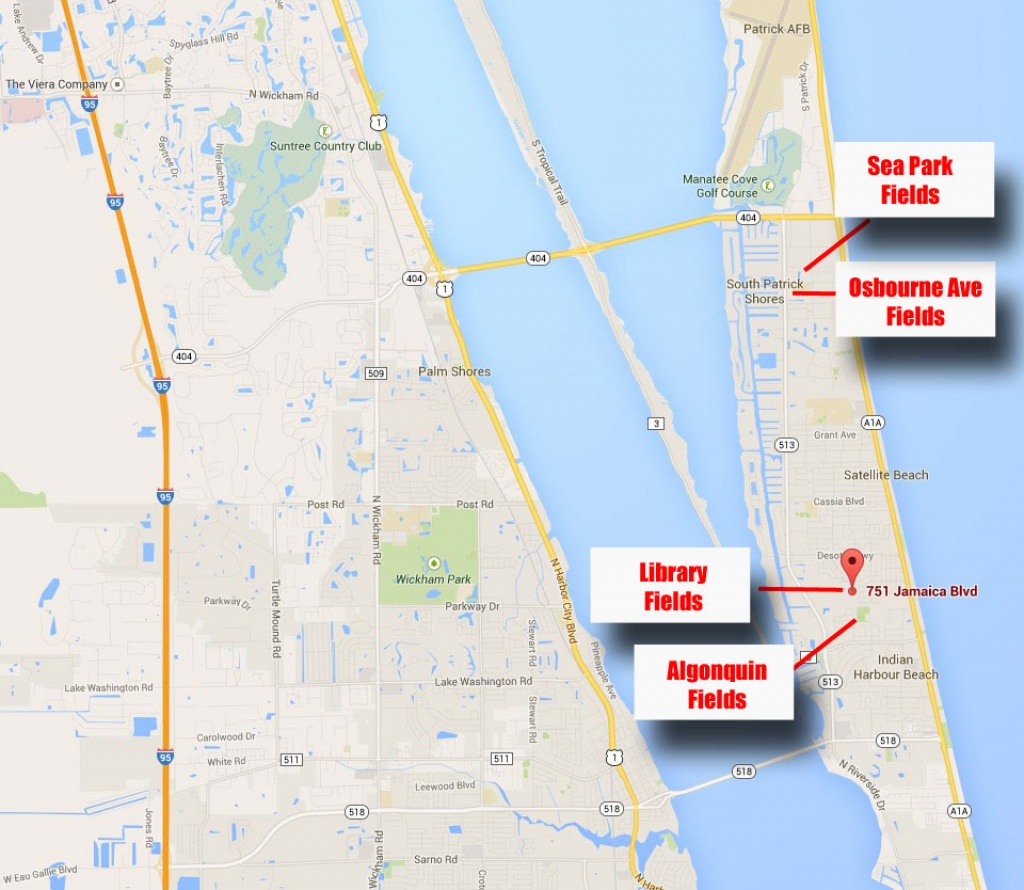 Facilities – Brevard Beachside Soccer Club - Indian Harbour Beach Florida Map