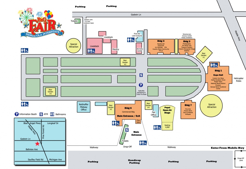 Fairgrounds Map : Pensacola Interstate Fair - Florida State Fairgrounds Map
