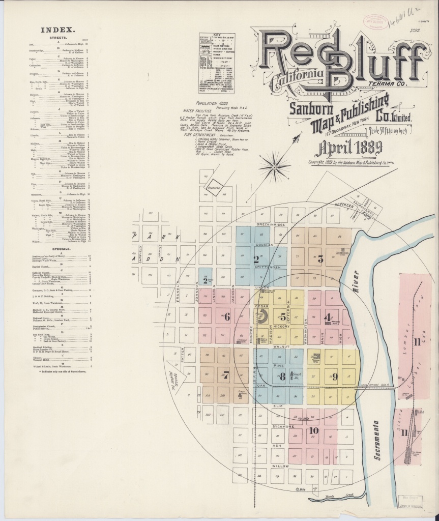 File:sanborn Fire Insurance Map From Red Bluff, Tehama County - Red Bluff California Map
