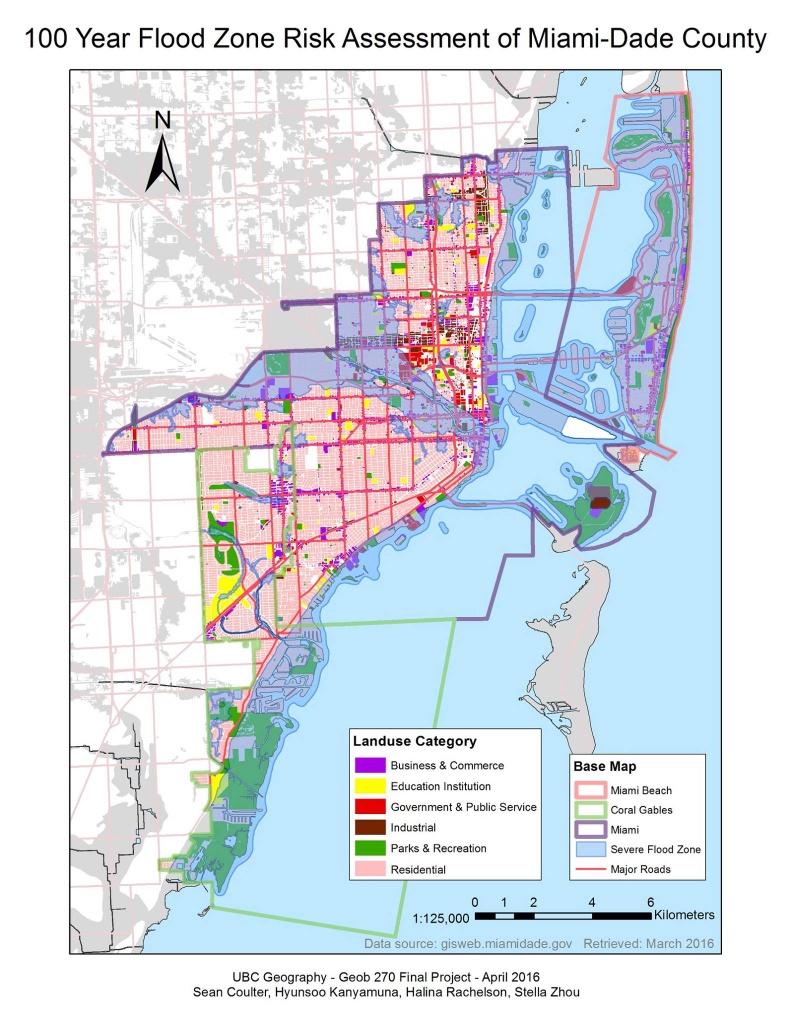 Flood Vulnerability Analysis In Miami, Fl (Final Project) | Halina - 100 Year Flood Map Florida